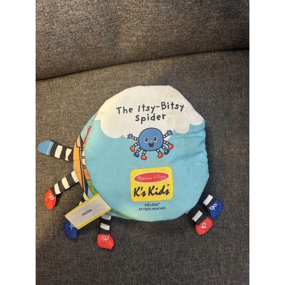 Melissa & Doug Kids The Itsy Bitsy Spider Soft Cloth Activity Book Sensory Toy